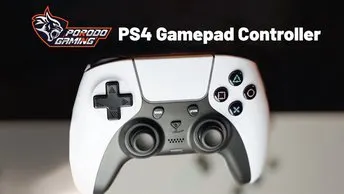 Porodo Gaming PS4 Wireless Gamepad Controller in UAE | 7 Hours Working Time - White / Black Color | (PDX610-WHB)