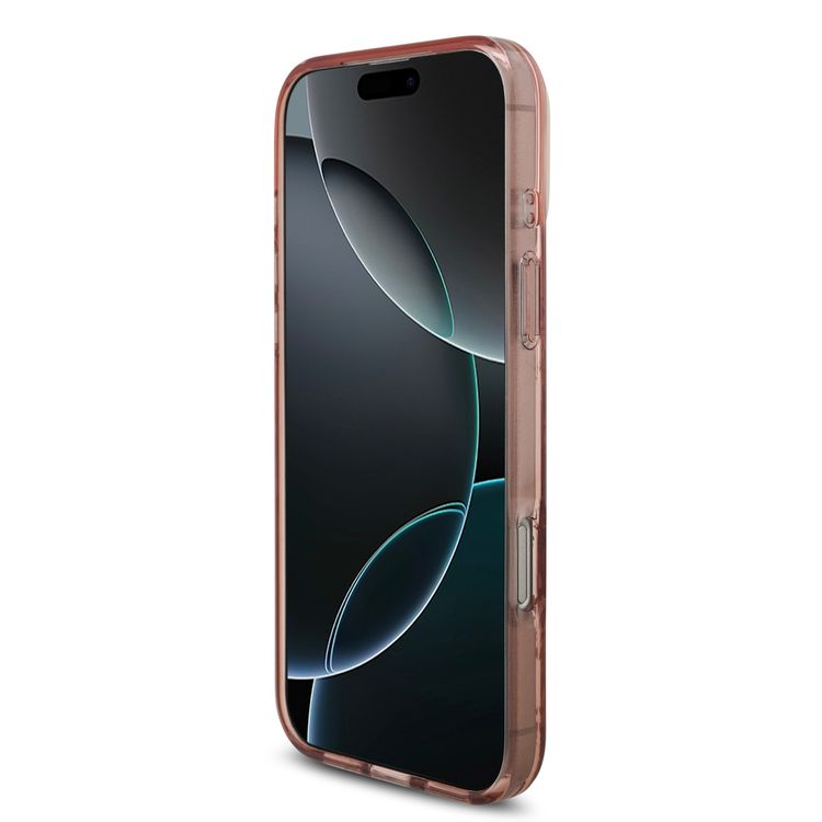 جراب MagSafe IML مزين بنقشة الزهور وحامل للآيفون 17 برو ماكس، سهل التركيب، تغليف مستدام، قبضة مريحة، حماية من السقوط، تصميم نحيف وخفيف الوزن - وردي.