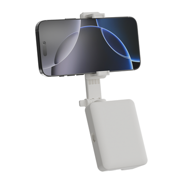Porodo Lifestyle 3-in 1 Bluetooth Selfi Stick with Detachable Fill Light & Stand, 360° Rotation, Extendable Arm, 12 Hours Working Time - White