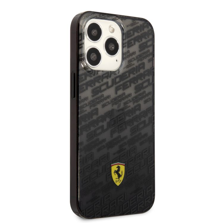 Ferrari PC/TPU Scuderia Dyed Bumper  Case, Drop protection, Compatible with iPhone 13 Pro Max - Black