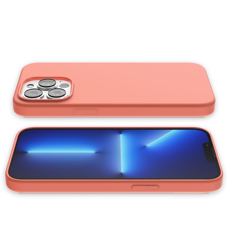 Green Lion Liquid Silicone Case for iPhone 13 Pro 6.1", Shockproof Bumper Protection, Anti-Scratch, Anti-Fingerprint - Red