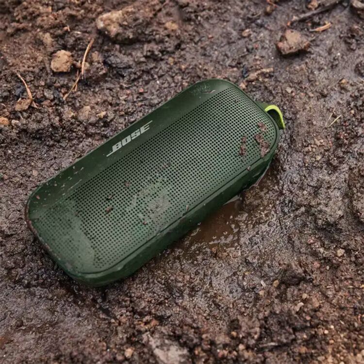Bose SoundLink Flex Bluetooth Portable Speaker with Built-in Microphone, Up to 12 Hours Battery Life, USB-C Charging Port, IP67 Waterproof, Bluetooth & USB Connectivity - Cypress Green