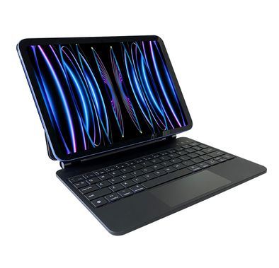 Green Lion Wireless Magic Keyboard Case for iPad 10th Generation, 11" A16 (2025), 500mAh Battery, Backlit Function, USB-C Charging Port, 7-Color Light Modes, Pencil Holder, Adjustable Brightness, Scissor-Switch Keyboard - Black