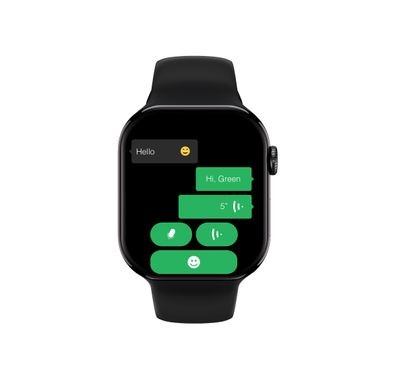 Green Lion Flex 46, 2.06'' IPS Smart Watch, Double Tap Function, WhatsApp Real-Time Reply, 10 Days Standby,  Always-On Display, 3 Ai Assistants, Sports Mode, BT Call, Translation, Compass, Barometer, 250mAh Battery, IP54 Waterproof Smart Watch - Black