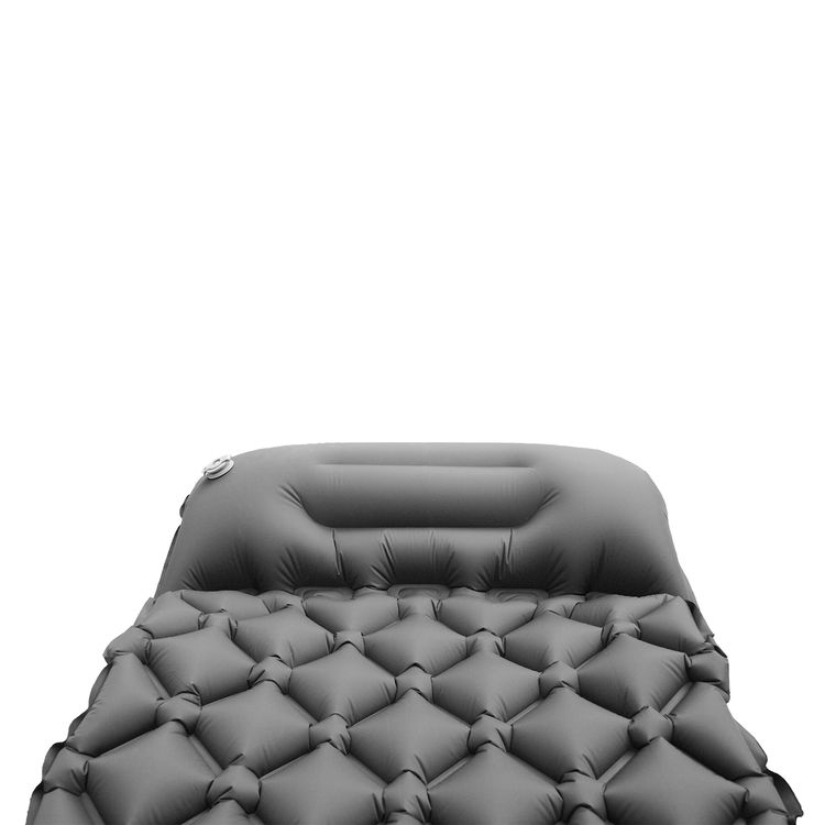 Green Lion Inflatable Air Mattress with 100 kg Load Capacity, Built-in Foot Pump, Ergonomic Design, 90 Seconds Inflation Time, Waterproof, Built-in Pillow - Black