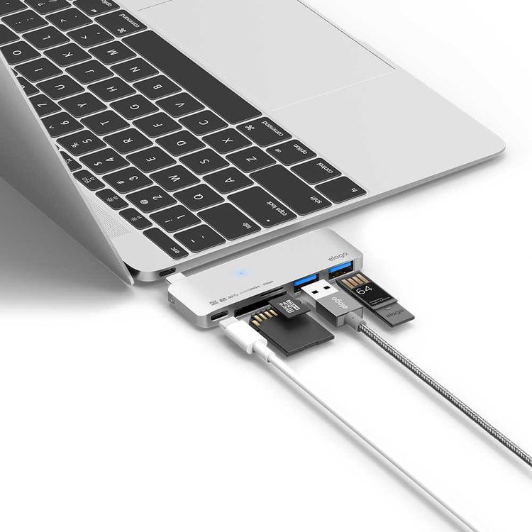 Elago Aluminum Multi Hub Type-C - Silver