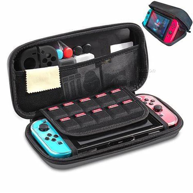 AhaStyle PT33_BK Nintendo Switch PU/EVA Case Portable Travel Carrying Bag Ultra Slim Professional Protective Felt Pouch/Bag - Black