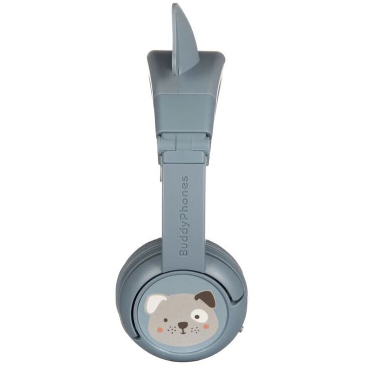سماعات رأس للأطفال من BuddyPhones Playears مع BuddyLink للمشاركة، وحجم عصابة رأس قابل للتعديل، وتصميم قابل للطي، وعمر بطارية يصل إلى 24 ساعة - كلب
