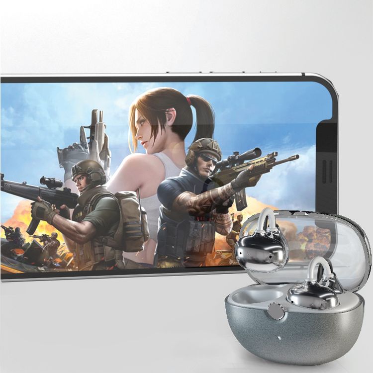 Green Lion Malibu Wireless Earbuds with Voice Assistant, Lightweight Design, Clear Voice Calls, Open-Ear Audio, Bluetooth Version 6.0, 180 Days standby Time, Up to 12 Hours Playtime, Type-C Charging Port, Smart Touch Control - Gray