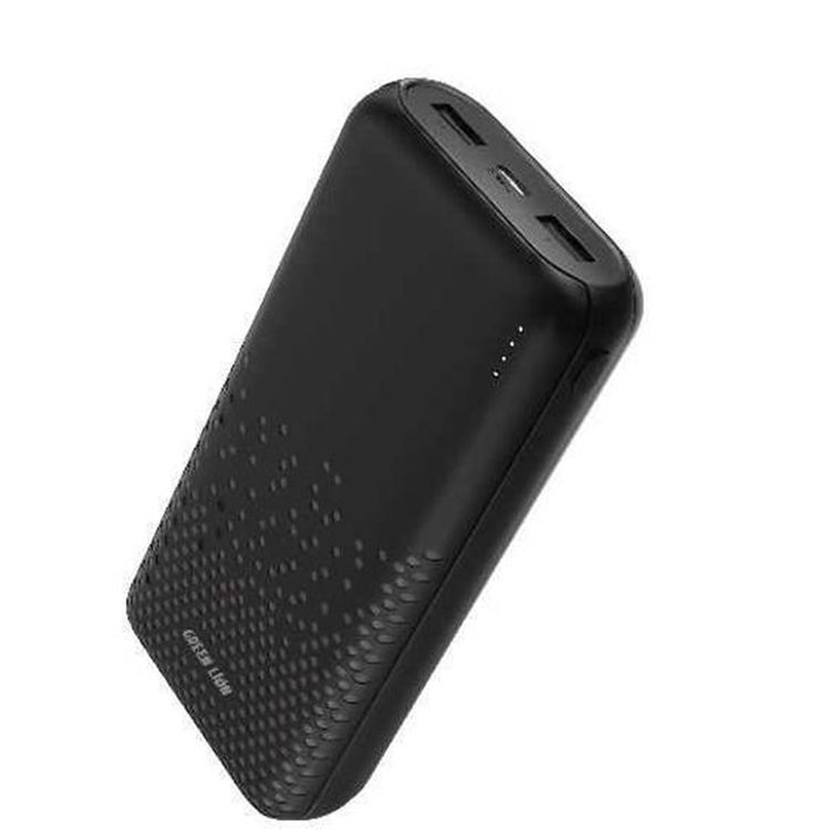 Green Lion Rome Ultra Slim Power Bank 20000mAh with 2 USB-A Ports, Type-C&Micro Input, Long Life Battery, ABS + PC Material, Lightweight Design - Black