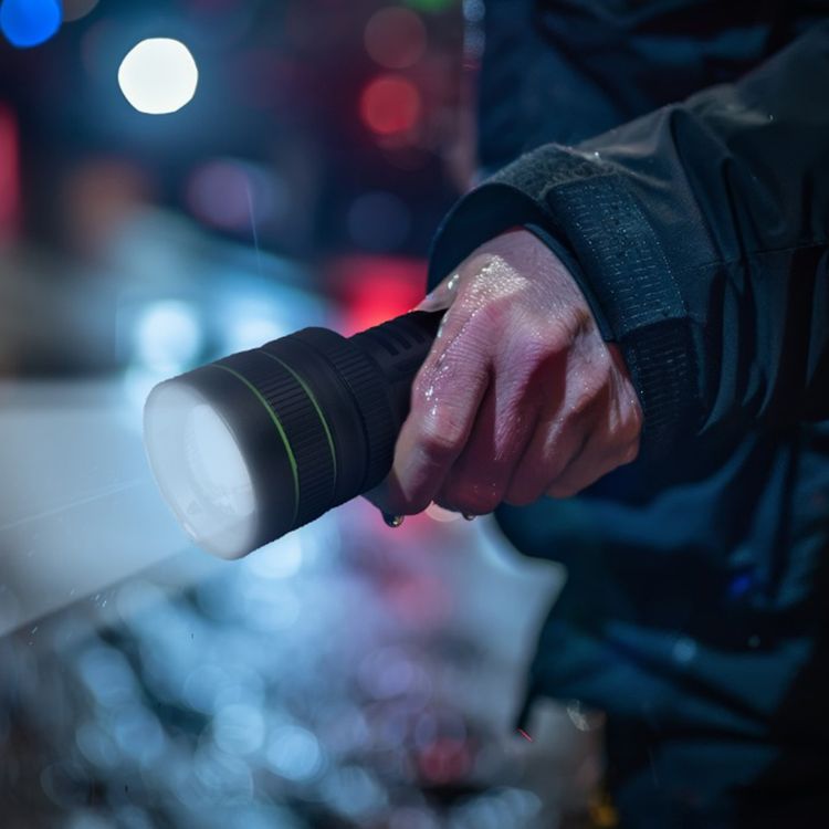 Green Lion Hyper Ray Pro LED Torch with Digital Display, Built-in Power Bank, Up to 7 Hours Working Time, 5 Light modes, 60W Power, Aluminum Alloy Material, 3000 Lumens Brightness - Black