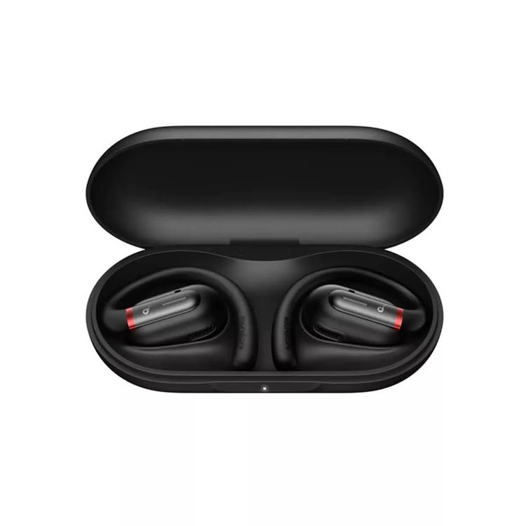 Soundcore V30i Open-Ear Earbuds, Deep Bass, Sweatproof, Dynamic Driver Type, 10 m Bluetooth Range, 12 Hours Play Time, 36 Hours Battery Life - Black