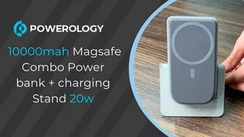 Buy Powerology Magsafe Combo 15W ( Powerbank + Charging Stand ) PD 20W in UAE |-Gray| (PPBCHA21GY)