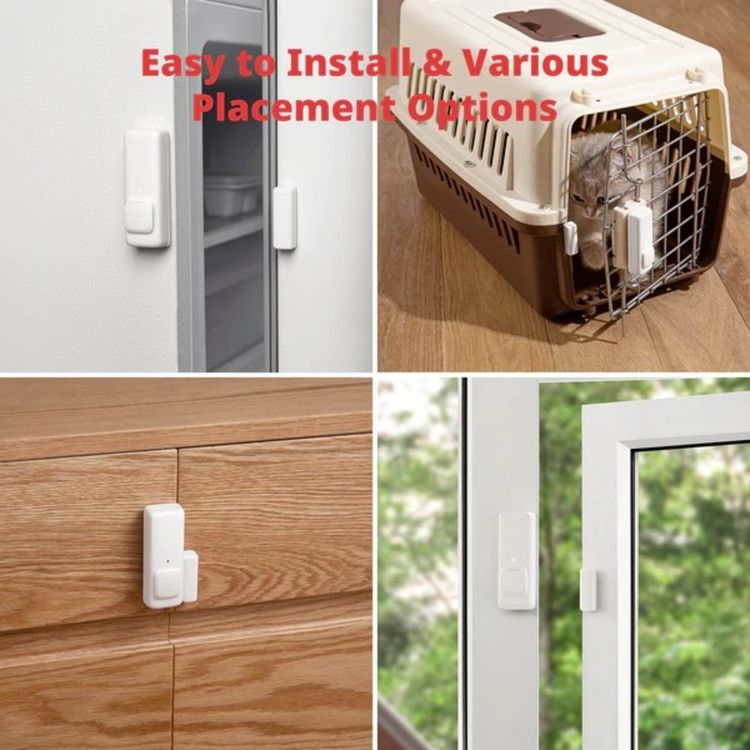 SwitchBot W1201500 Door Alarm Contact Sensor,  Open / Close Sensor, 5M Range - White