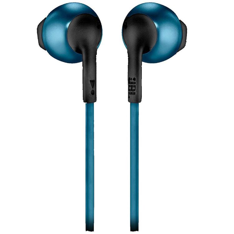JBL T205 Wireless In-Ear Headphones With Tangle-free Flat Cable - Blue