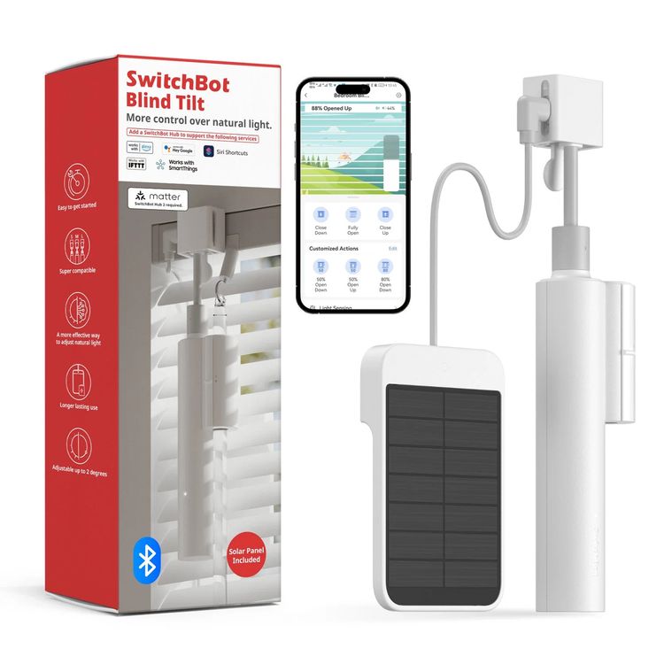 SwitchBot Blind Tilt مع لوحة شمسية