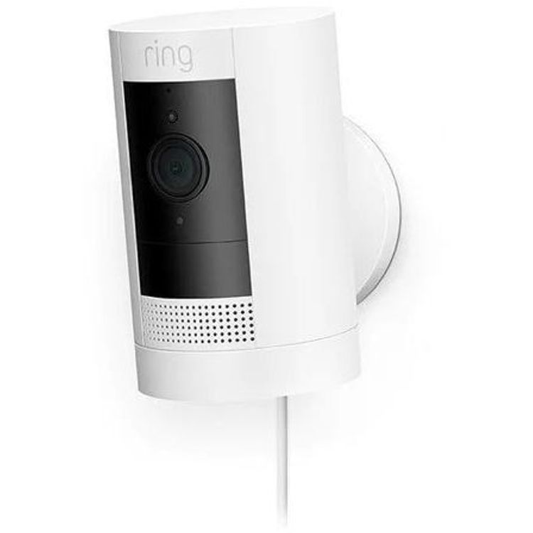 Ring Indoor/Outdoor Camera Plug-In + Pan-Tilt Mount For Stick Up Camera | White