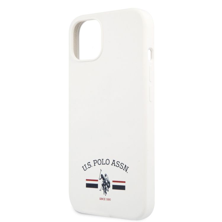 CG MOBILE U.S. Polo Assn. Liquid Silicone Flag Logo USPA Compatible for iPhone 13 (6.1") Shock Absorption, Anti-Scratch, Easy Access to All Ports, & Drop Resistant