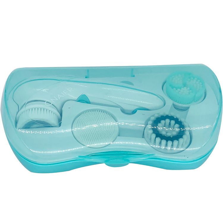 Porodo 4-in-1 Facial Cleansing Brush with 4 Brush Attachments, 2 Speed Levels, 360° Rotation, 500mAh Battery Capacity, 2 Hours Working Time, IPX6 Water Resistance Level, Type-C Charging Interface - White