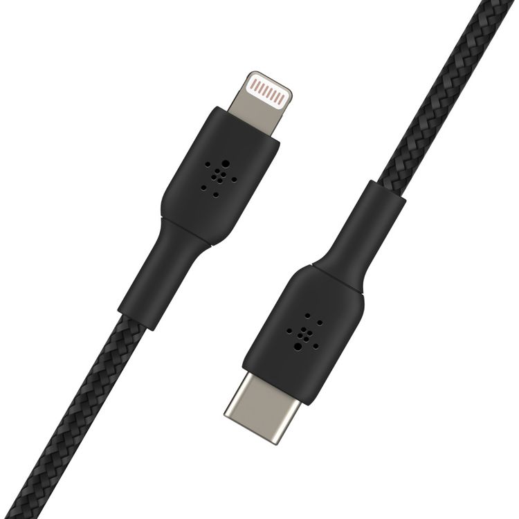 Belkin CAA004BT1MBK Boost Charge Braided USB-C with Lightning Connector 1m / 3.3ft - Black