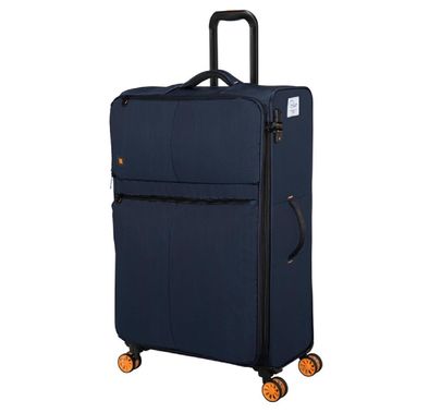 it Luggage Lykke Soft Case Trolley, Expandable Polyester, 8 Spinner Wheels, TSA Lock - Navy