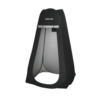 Green Lion Instant Pop-Up Privacy Tent with Ventilation Windows, UV Protection, Waterproof Design, Windproof Ropes, Shower Friendly, Storage Pocket, Easy Assembly - Black 