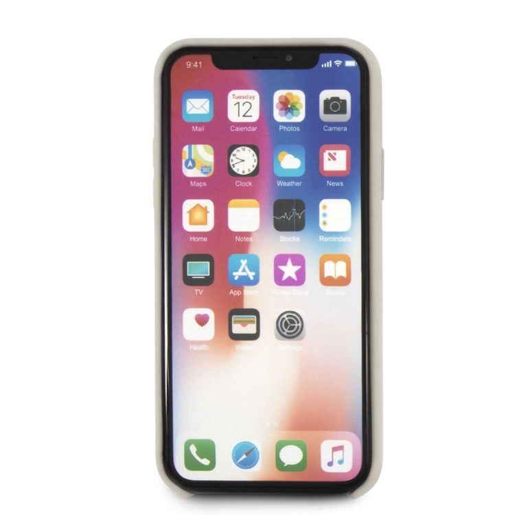 CG MOBILE Mercedes-Benz Silicone Phone Case with Microfiber Lining for iPhone X Officially Licensed - Beige