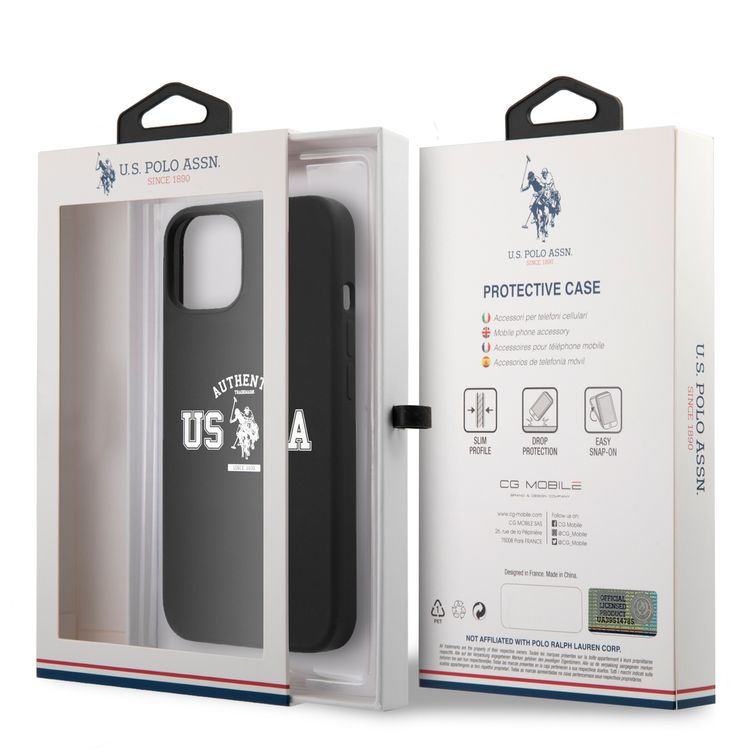 CG MOBILE U.S. Polo Assn. Liquid Silicone Authentic Logo Compatible for iPhone 13 (6.1") Drop Resistant, Easy Access to All Ports, Anti-Scratch, & Shock Absorption Protective
