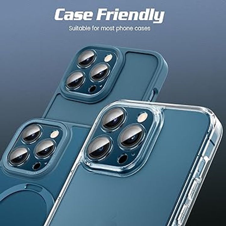 واقي عدسة Liberty Guard iPhone15 Pro Max /15Pro مع مجموعة التثبيت وتقنية الطلاء المضاد للانعكاس - تيتانيوم أزرق