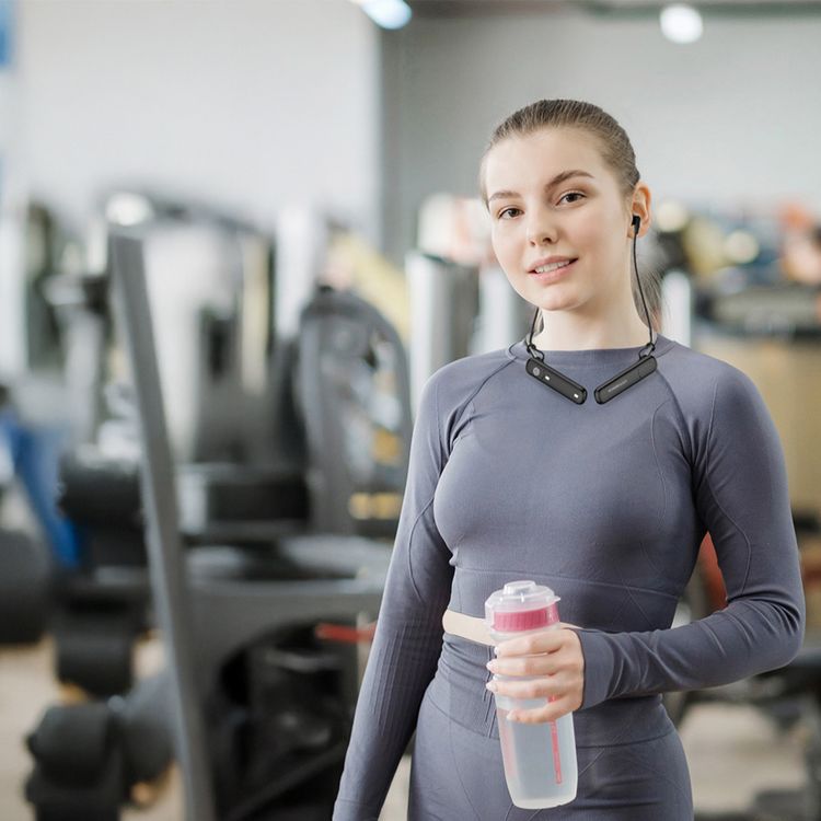 Powerology Voix ENC Neckband Earphones with Dual Microphone, 10mm Speakers, 500mAh Battery, Low Latency Audio, Secure Magnetic Earbuds, Hi-Fi Sound, Sweat & Water Resistant, Up to 60 Hours Play & Talk Time - Black