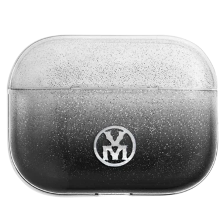 Viva Madrid Ombre Case with Anti-Lost Ring  Compatible for AirPods Pro, Scratch & Drop Resistant, Dustproof & Absorbing Protective Cover Suitable with Wireless Chargers - Black