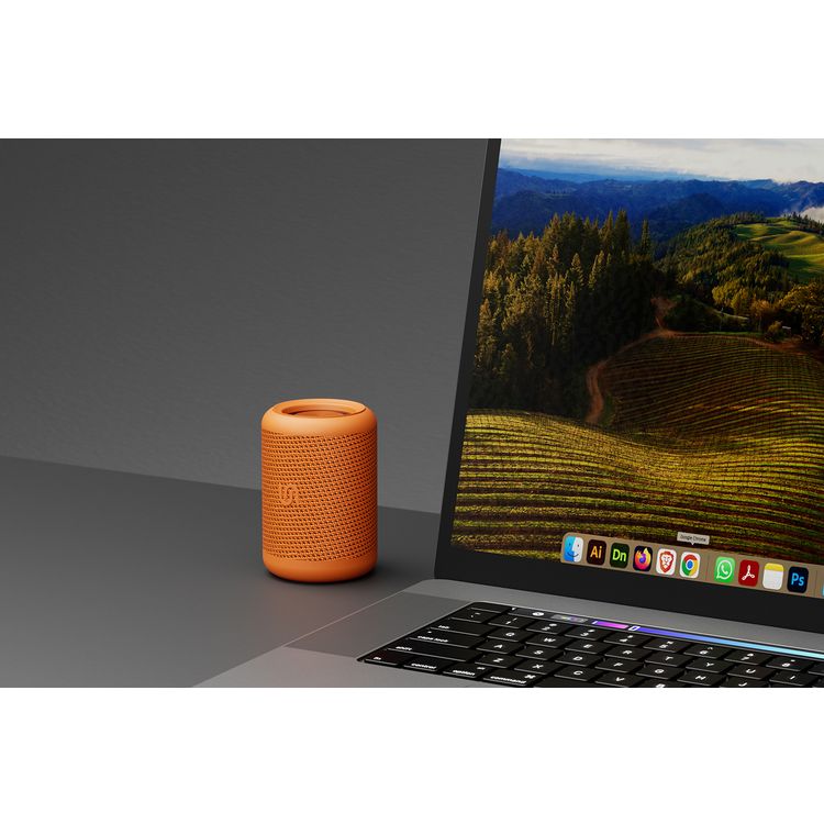 Porodo Soundtec Outdoor Speaker with Flexible Audio Input & Deep Bass, Up to 8 Hours Working Time, 1800mAh Battery Capacity, 40mm Driver Size, Water-Proof, Portable Design - Orange