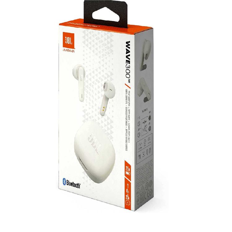 JBL Wave 300TWS True Wireless In-Ear Headphones - White
