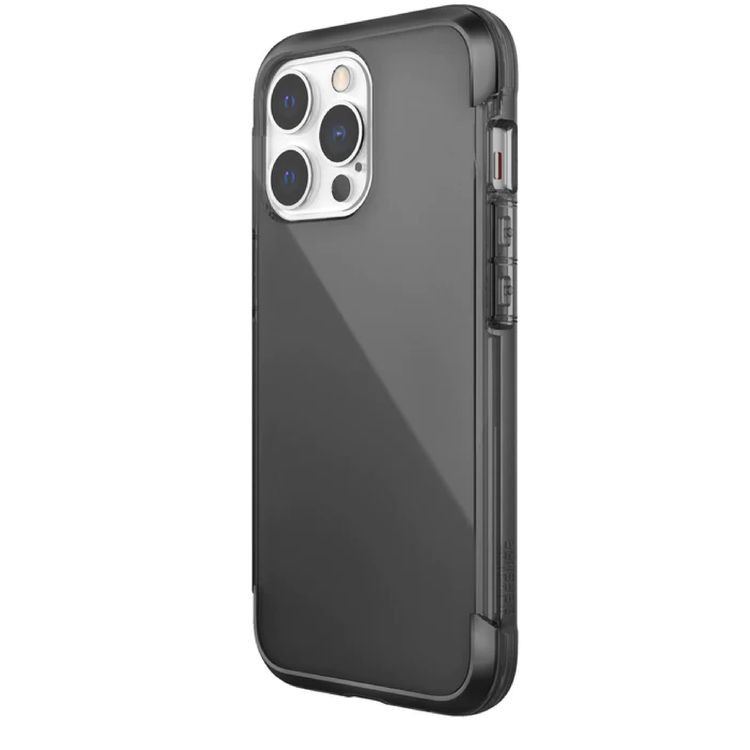X-Doria Raptic Air for iPhone 14 Pro, Raised Bezel, Soft Rubber Interior, Slim & Compact, Recyclable & Biodegradable, Scratch and Damage Protection - Smoke