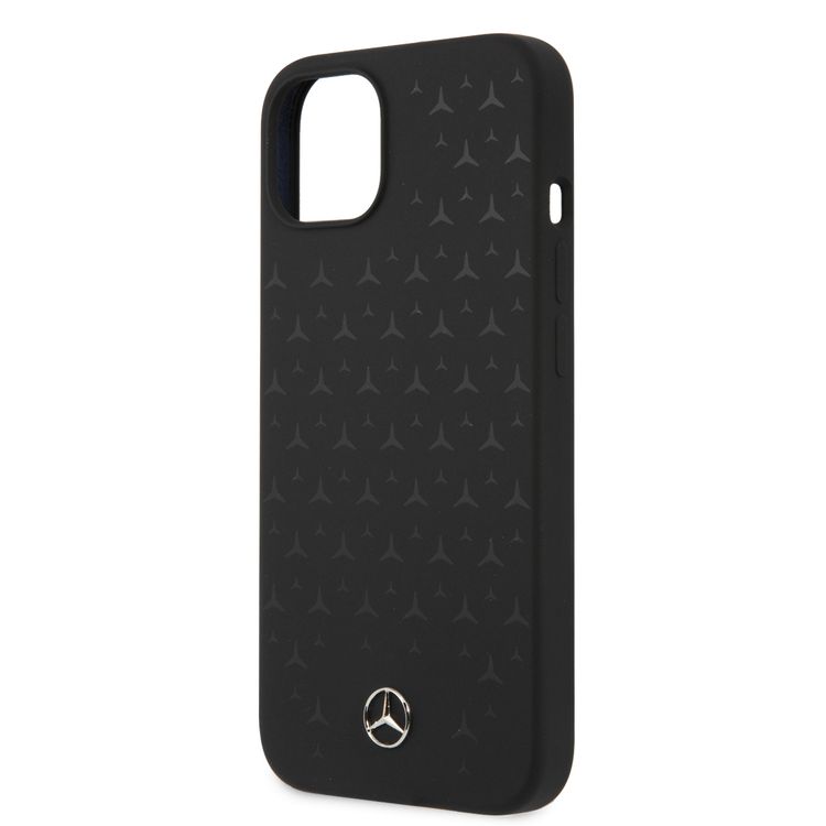 CG MOBILE Mercedes Benz Liquid Silicone Case With Stars Pattern Compatible for iPhone 13 (6.1") Anti-Scratch, Easy Access to All Ports, Drop Protection