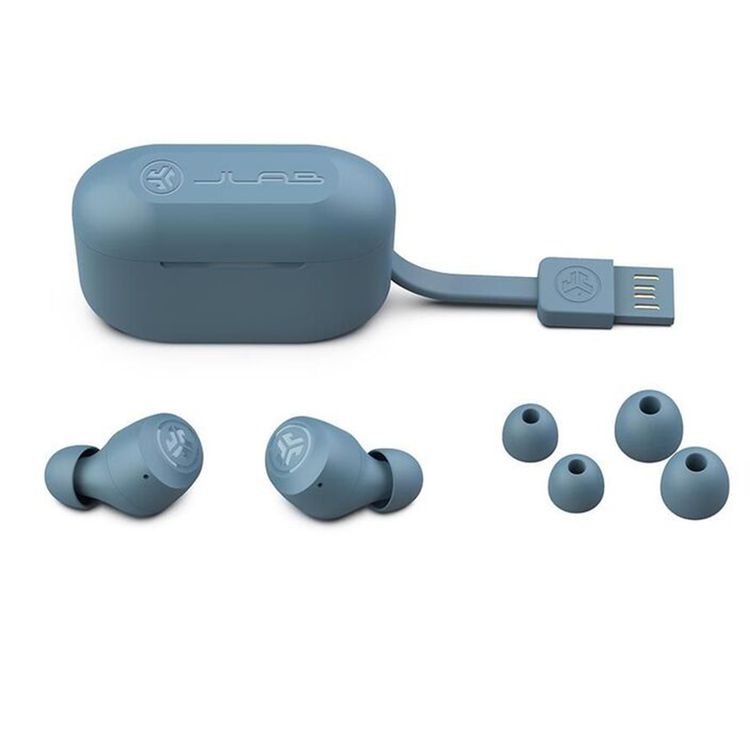 Jlab Go Air Pop True Wireless Earbuds, Touch Controls, Dual Connect, 60 Hours Standby, 2.2 Hours Earbuds Charging Time, 32 Hours Total Playtime, 8 Hours in Each Earbud Battery Life, EQ3 Sound - Slate Gray