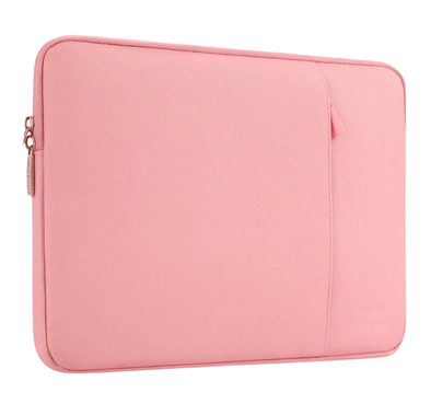 Devia Justyle Business Inner Laptop Bag 15.4" with Pocket Compatible for MacBook Pro 15.4" & 16" - Bump & Shock Absorption -  Slim Portable Waterproof Sleeve Bag - Pink