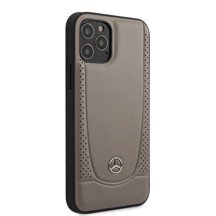 CG MOBILE Mercedes-Benz Leather Urban Hard Case Compatible for iPhone 12 Pro Max (6.7") Shock Resistant, Scratches Resistant, Easy Access to All Ports