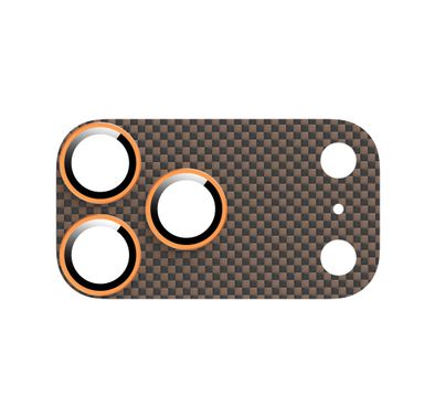 Green Lion حامي كاميرا Kevlar Guard لهاتف iPhone 17 Pro مع حامي قطعة واحدة، بيكسلات حية بدقة HD، صلابة 9H - لون Desert Black