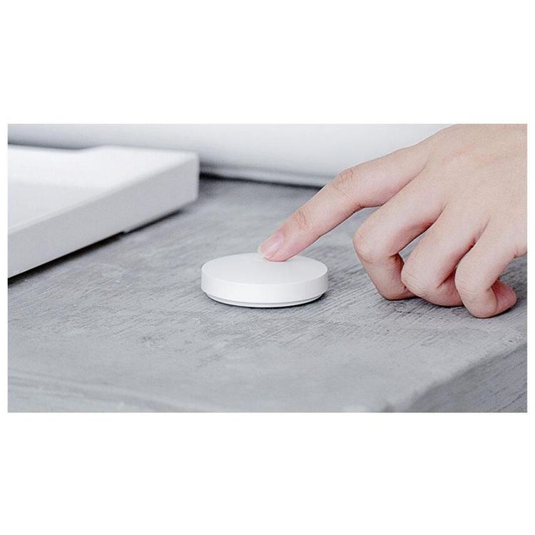 شاومي ميجا  مفتاح لاسلكي ذكي ، ملحقات أجهزة المنزل الذكي ، مركز التحكم في المنزل ، مفتاح المنزل الذكي ، جهاز تحكم عن بعد لاسلكي واي فاي - أبيض