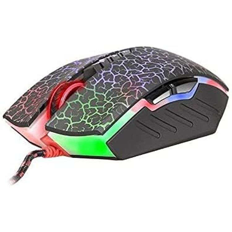 Bloody Light Strike Wired Gaming Mouse, Gaming Precision (4000 CPI), 6 Sniper Modes, Armor Boot, Metal X'Glide 3 Shooting Modes in Left Button, Ambidextrous Fit, Extreme Core 4, Infrared-Wheel Mouse - Black