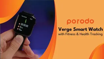Porodo Verge Smart Watch in KSA | 1.69", 7 Days Working Time, 180mAh Lithium Battery, IP67 - Black | (PD-VERGE-BK)