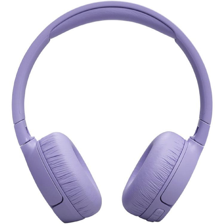 JBL T670 Over-Ear Noise Cancelling Bluetooth Stereo Wireless Headphone, Up to 70Hours Battery Life, Multi-Point Connection, Flat-fold design, Detachable Cable, Audio cable, Speed charge - Purple 