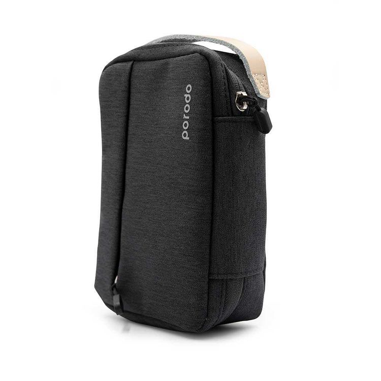 Porodo Convenient Storage Bag 8.2", Lightweight Slim Pouch, Easy for Carrying, Suitable for Outdoor, Business, Office, School - Black