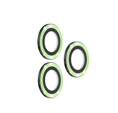 Devia Peak Series Lens Protector ( 3PCS ) for iPhone 13 Pro & 13 Pro Max, 9H Seamless Absorption, 360 Protection Lens, Aluminum Alloy + Tempered Glass Lens Protector - Alpine Green