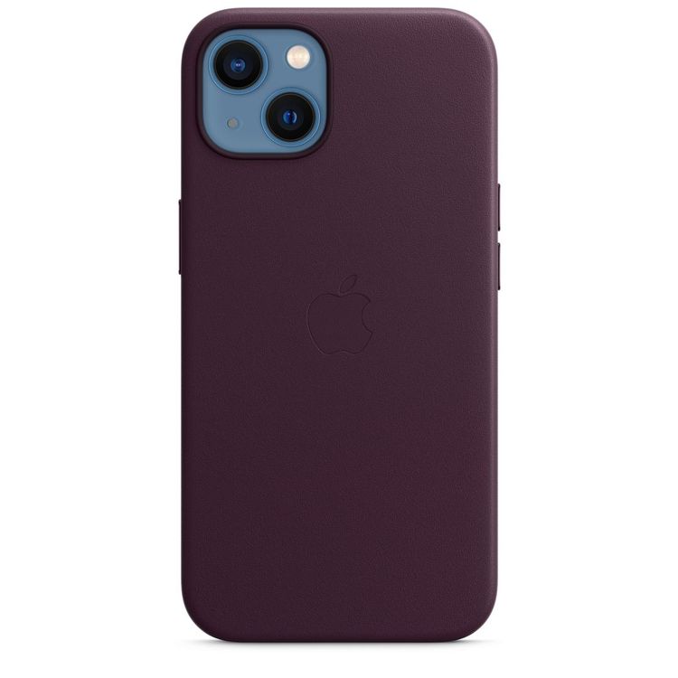 Apple Leather Case with MagSafe Compatible for iPhone 13 (6.1") - Dark Cherry