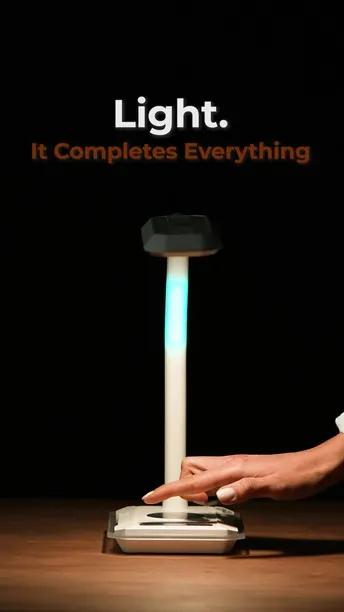 Porodo Gaming E-Sports Desk Lamp Charging Base in UAE | 10W Max Wireless Output - White Color | (PDX119)