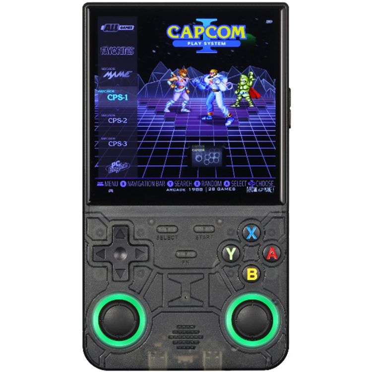 Green Lion GP ULTRA 4 Gaming Console with +15000 Games, Type-C Charging, 8W Built-in Speaker, Gamepad Connection, TF Card Storage, HDMI TV Output, 64GB Memory - Black