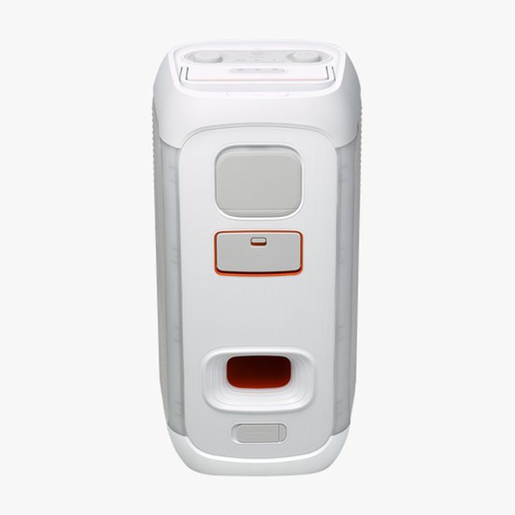 JBL PartyBox Club 120 Bluetooth Speaker, 12 Hours Play Time, Futuristic Lightshow, Foldable Handle, Splash Proof, Dual Mic & Guitar Inputs, Bluetooth Version 5.3 - White