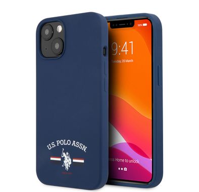 CG MOBILE U.S. Polo Assn. Liquid Silicone Flag Logo USPA Compatible for iPhone 13 (6.1") Shock Absorption, Anti-Scratch, Easy Access to All Ports, & Drop Resistant